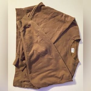 Brown cotton on swat shirt cropped